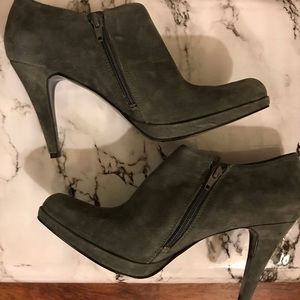Bandolino Grey Shiante Suede Ankle Booties